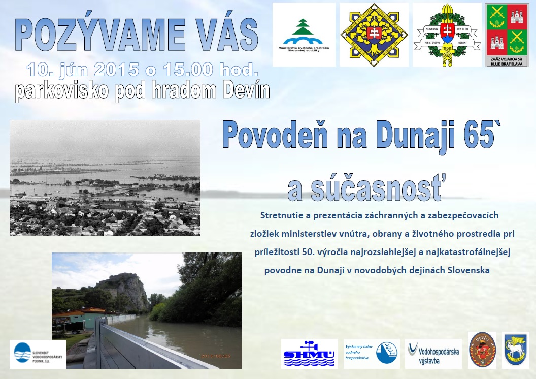 Pozvánka na podujatie Povodeň na Dunaji 65 a súčasnosť
