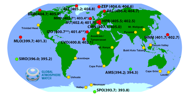 Podľa WMO rastie koncentrácia CO<sub>2</sub> v atmosfére