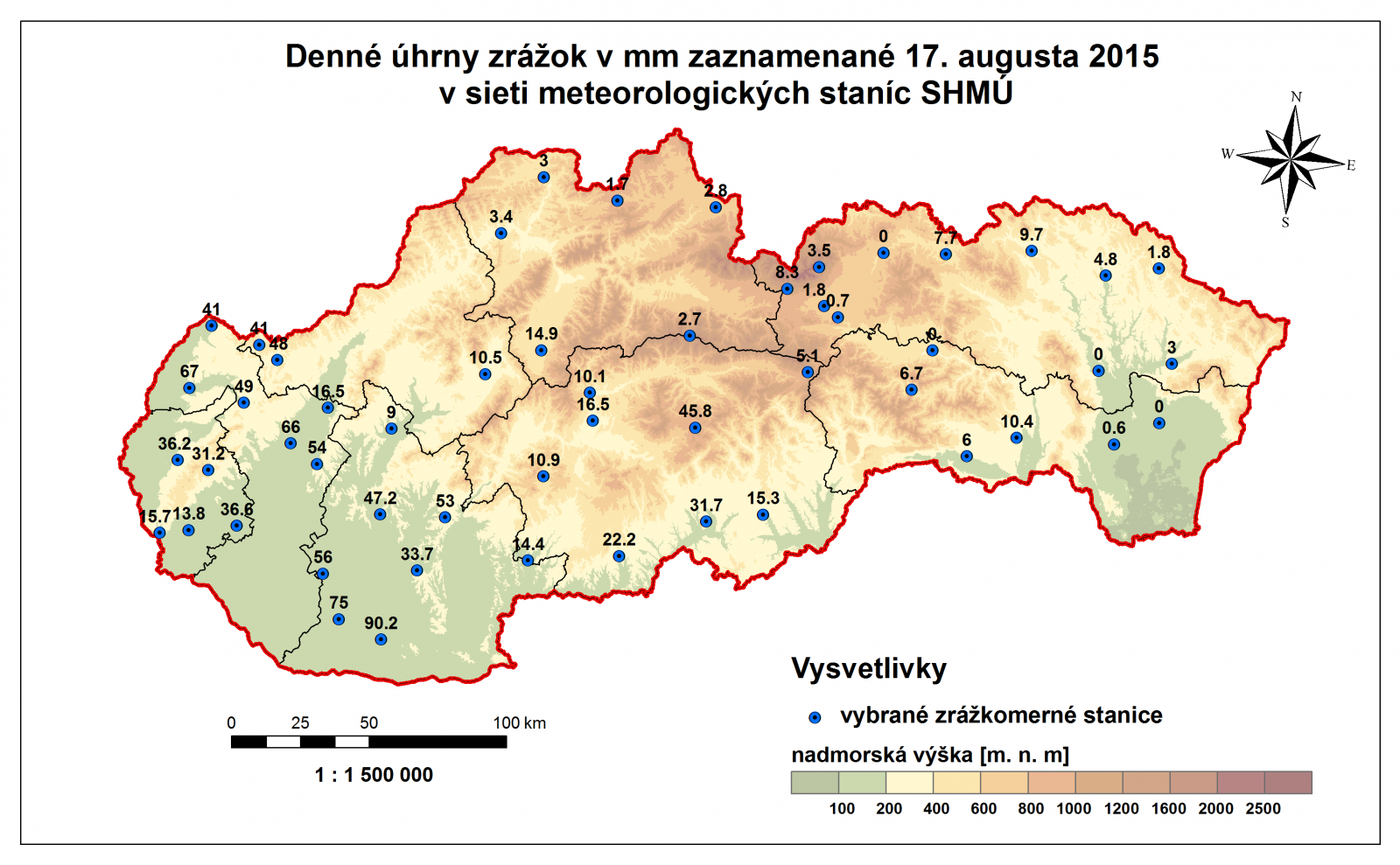 Výdatné a intenzívne dažde na juhu  Slovenska
