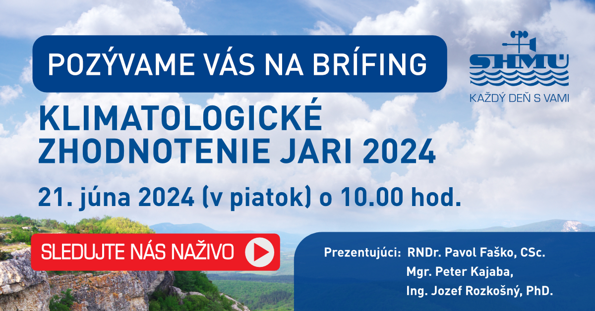 Pozvánka na brífing - Klimatologické zhodnotenie jari 2024