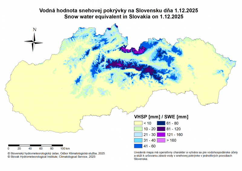 Obrázok k produktu: Vodná hodnota snehovej pokrývky na Slovensku