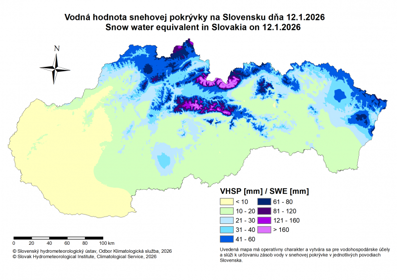 Obrázok k produktu: Vodná hodnota snehovej pokrývky na Slovensku