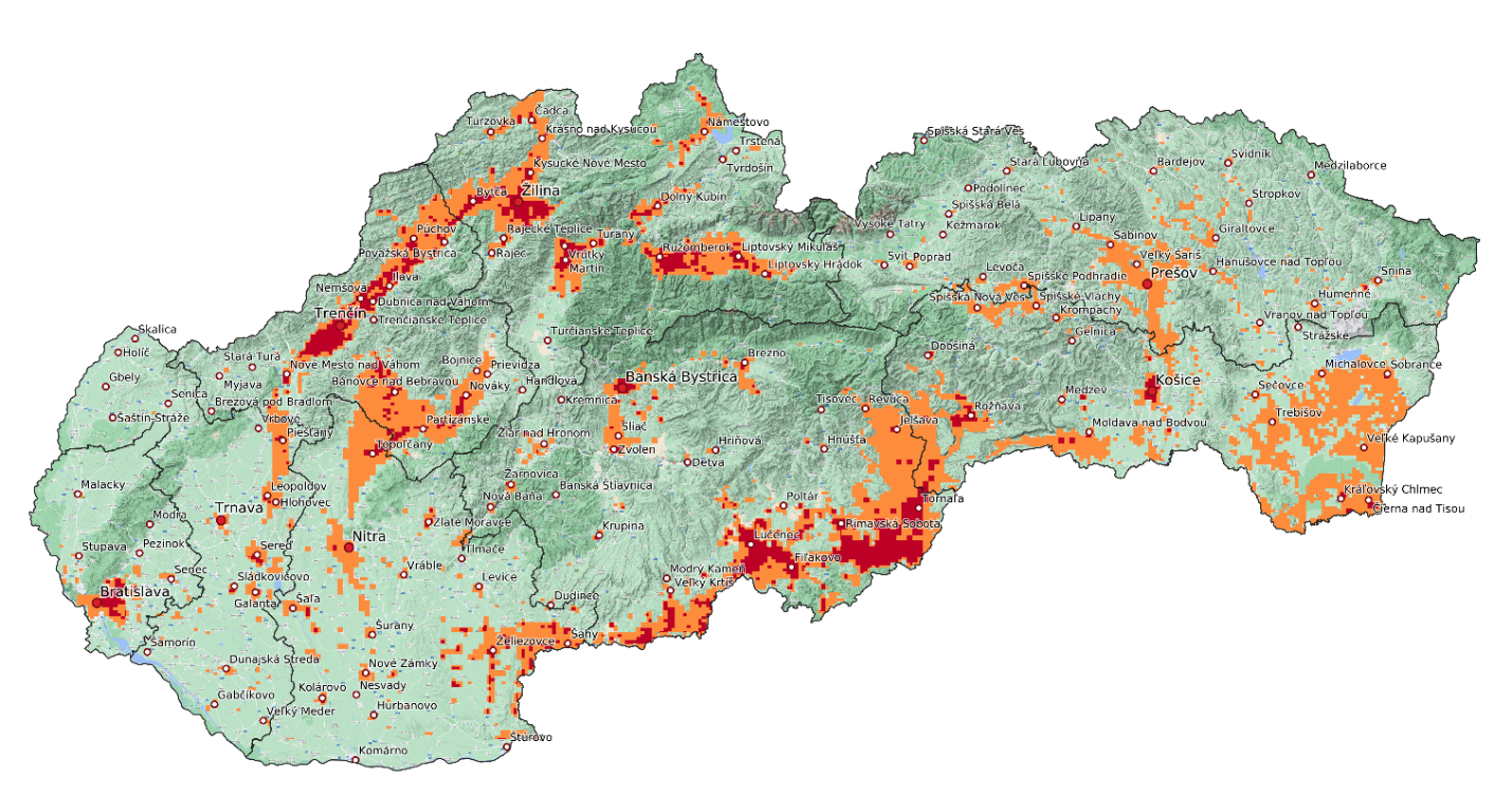 mapa rizikových oblastí