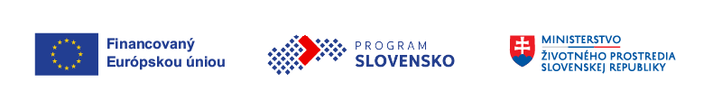 Logo Financované EÚ, Program Slovensko, MŽP