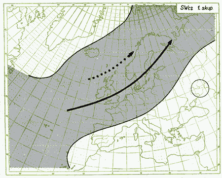 SWc2 - Juhozápadná cyklonálna situácia